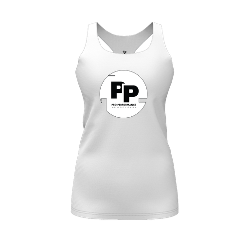 [CUS-DFW-RCBK-PER-WHT-FYS-LOGO2] Racerback Tank Top (Female Youth S, White, Logo 2)