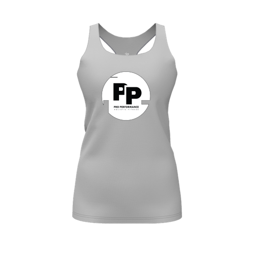 [CUS-DFW-RCBK-PER-GRY-FYS-LOGO2] Racerback Tank Top (Female Youth S, Gray, Logo 2)