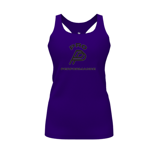 [CUS-DFW-RCBK-PER-PUR-FYS-LOGO1] Racerback Tank Top (Female Youth S, Purple, Logo 1)