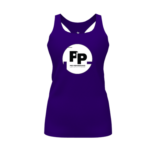 [CUS-DFW-RCBK-PER-PUR-FYS-LOGO2] Racerback Tank Top (Female Youth S, Purple, Logo 2)