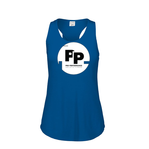 [FT0TUBRY-FAS-LOGO2] Ladies Tri Blend Tank Top (Female Adult S, Royal, Logo 2)