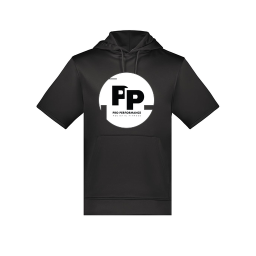 [6871.080.S-LOGO2] Men's Dri Fit Short Sleeve Hoodie (Adult S, Black, Logo 2)