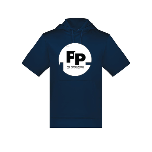 [6871.065.S-LOGO2] Men's Dri Fit Short Sleeve Hoodie (Adult S, Navy, Logo 2)