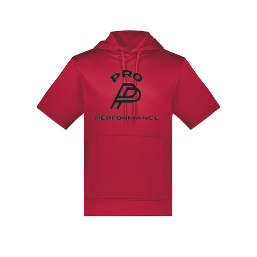 [6871.083.S-LOGO1] Men's Dri Fit Short Sleeve Hoodie (Adult S, Red, Logo 1)