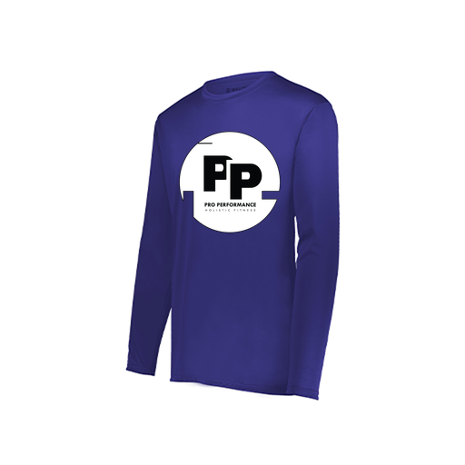 [222822.747.XS-LOGO2] Men's LS Smooth Sport Shirt (Adult XS, Purple, Logo 2)