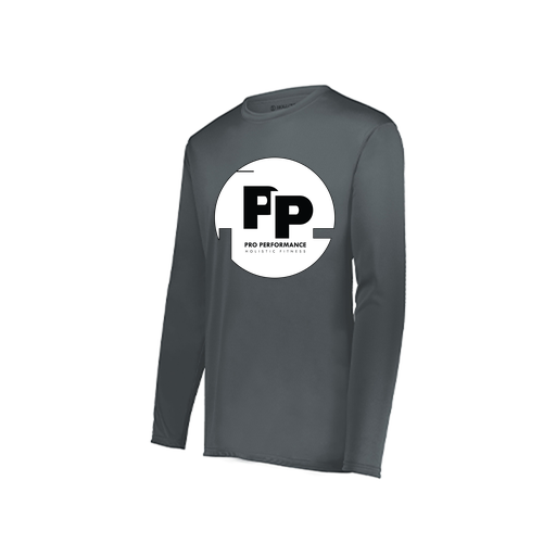 [222822.059.XS-LOGO2] Men's LS Smooth Sport Shirt (Adult XS, Gray, Logo 2)