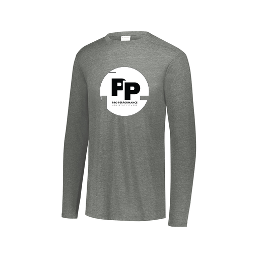 [FTLCUBGY-AXS-LOGO2] Decker Men's Tri-Blend T-Shirt - Long Sleeve (Adult XS, Gray, Logo 2)