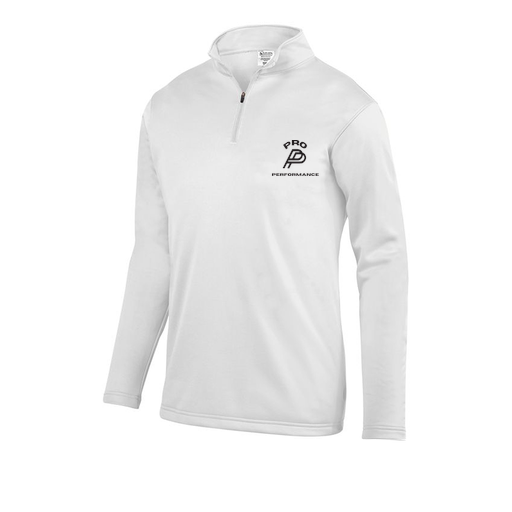 [FOLQFFWH-AS-LOGO1] Decker Men's FlexFleece 1/4 Zip (Adult S, White, Logo 1)