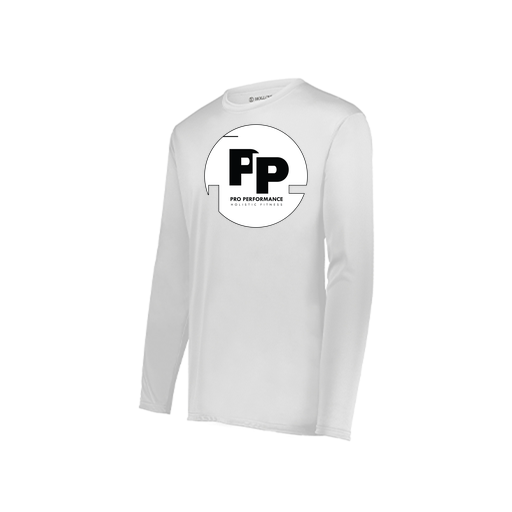 [222823.005.S-LOGO2] Youth LS Smooth Sport Shirt (Youth S, White, Logo 2)