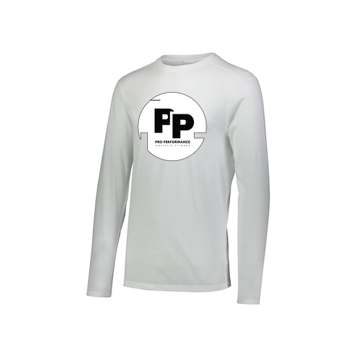 [3076.005.S-LOGO2] Youth LS Ultra-blend T-Shirt (Youth S, White, Logo 2)