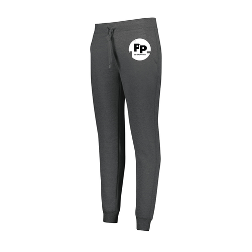 [229748.E83.XS-LOGO2] Ladies 60/40 Fleece Jogger (Female Adult XS, Gray, Logo 2)