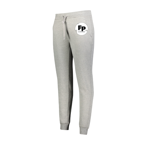 [229748.017.XS-LOGO2] Ladies 60/40 Fleece Jogger (Female Adult XS, Silver, Logo 2)