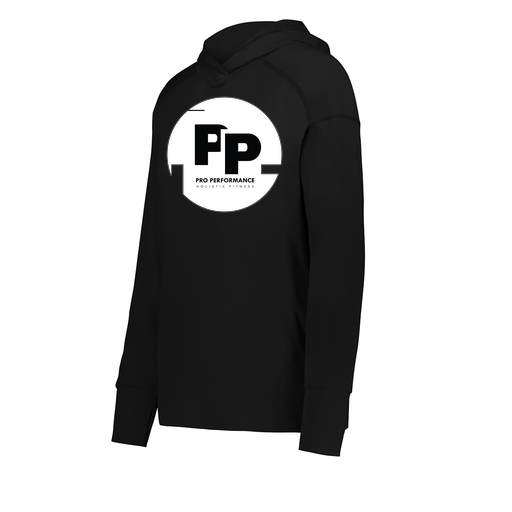 [222798.080.XS-LOGO2] Ladies Ventura Thin Knit Hoodie (Female Adult XS, Black, Logo 2)