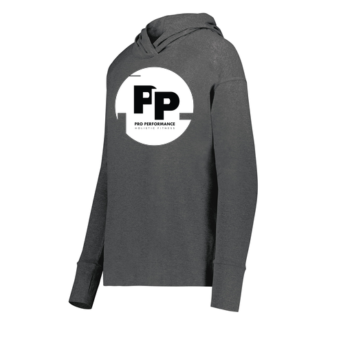[222798-GRY-FAXS-LOGO2] Ladies Ventura Thin Knit Hoodie (Female Adult XS, Gray, Logo 2)