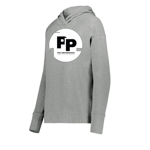 [222798-SIL-FAXS-LOGO2] Ladies Ventura Thin Knit Hoodie (Female Adult XS, Silver, Logo 2)