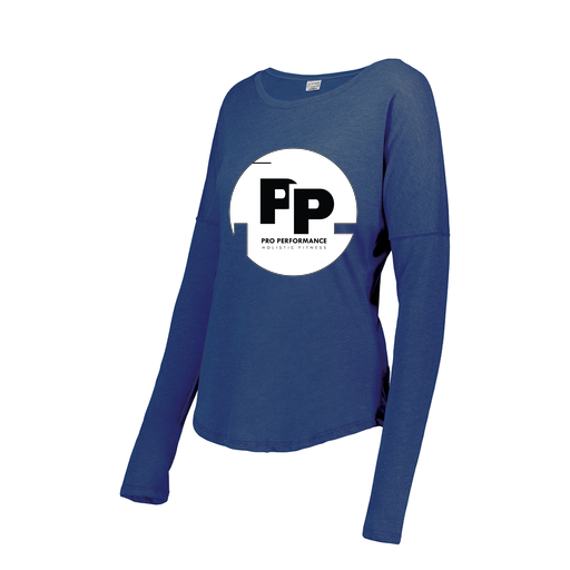 [FTLCUBRY-FAXS-LOGO2] Decker Women's Tri-Blend T-Shirt - Long Sleeve (Female Adult XS, Royal, Logo 2)